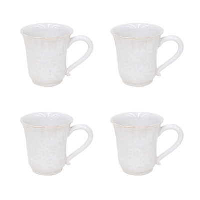 Impressions Handmade Stoneware Porcelain Coffee Mug Teacup and Saucer