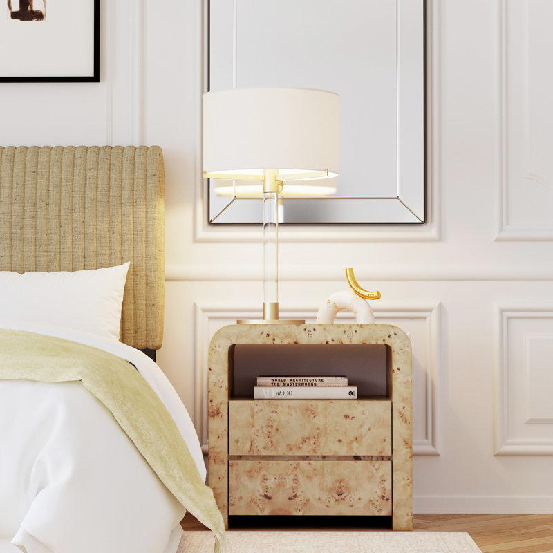 Cassius 2 - Drawer Nightstand in Light Brown