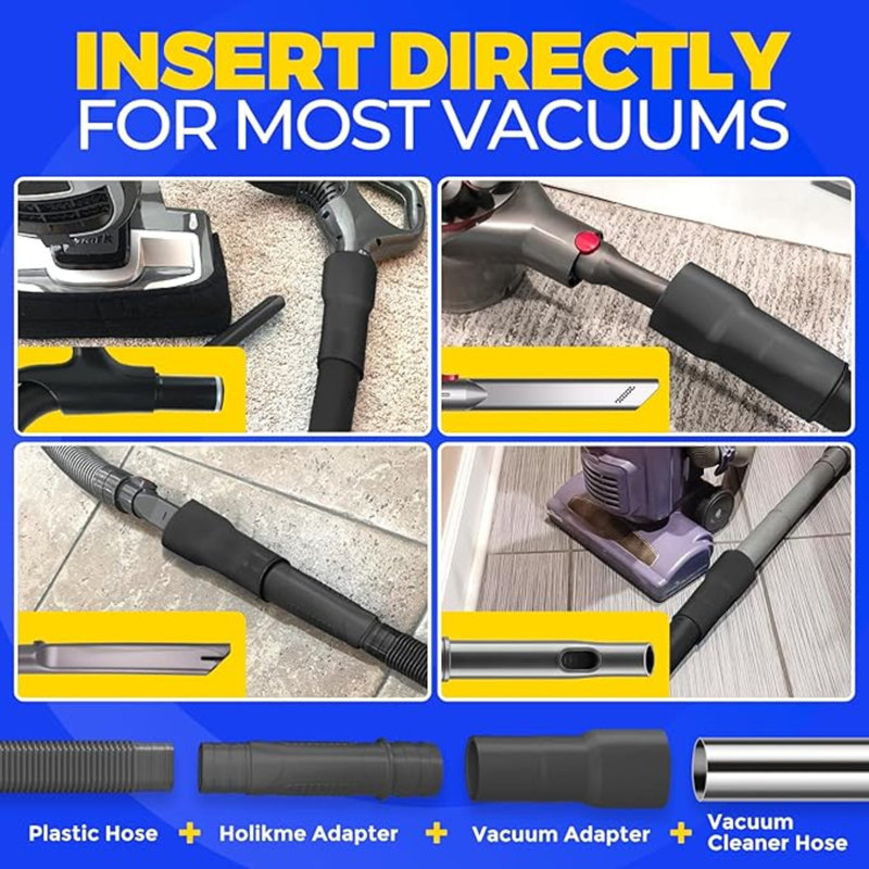 Ensemble de 2 pièces pour aspirateur à peluches et brosse à charpie flexible, noir