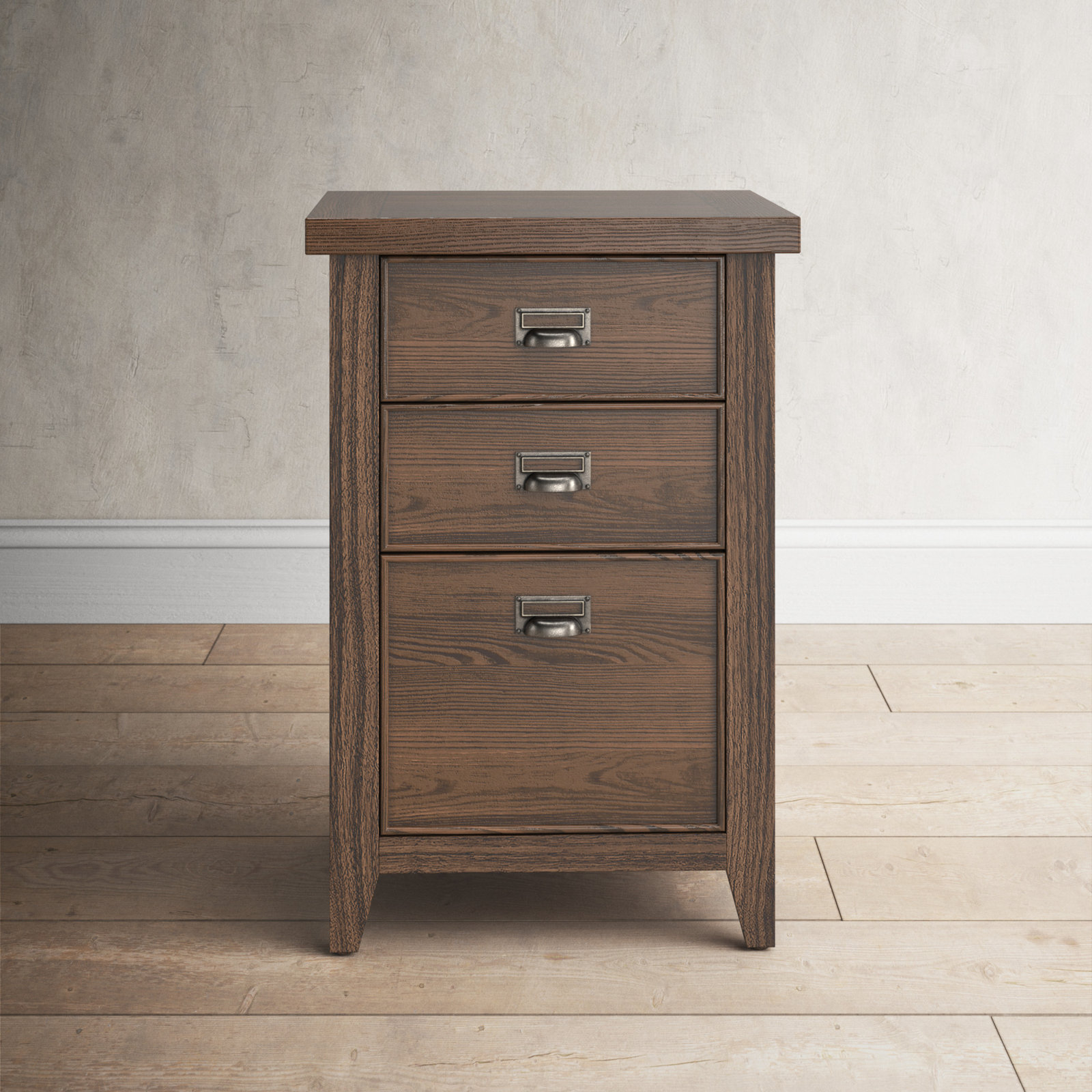 3 - Drawer Vertical File Cabinet, Brown