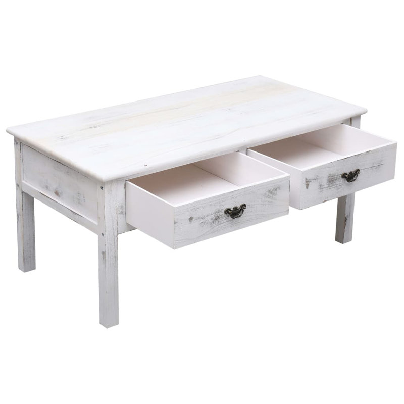 Amira Solid Wood Four Leg Coffee Table with Storage