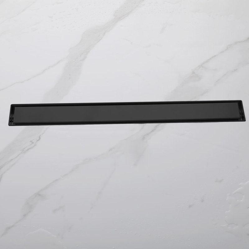 35.43 Inch Linear Shower Drain With Adjustable Feet Stainless Steel Shower Floor Drain Rectangular Bathroom Drain With Hair Strainer