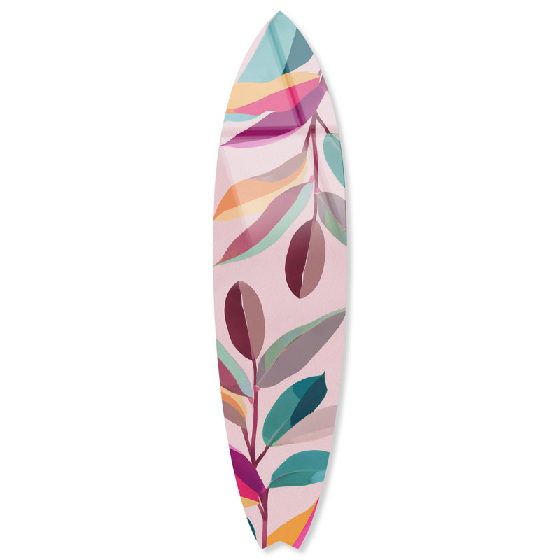«Bold Modern Color Leaf Surf Acrylique Coastal Wall Art» par Notoriart