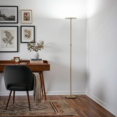 Sky Flux Industrial 63" Dimmable LED Floor Lamp with Adjustable Head