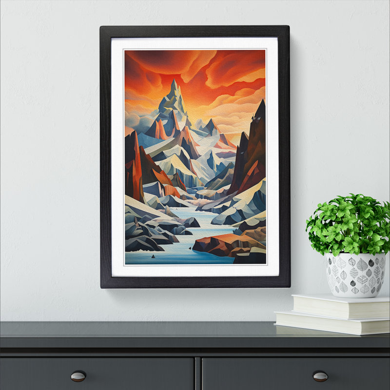 Glacier Dadaism - Framed Print, Black, 64cm H x 46cm W x 2cm D