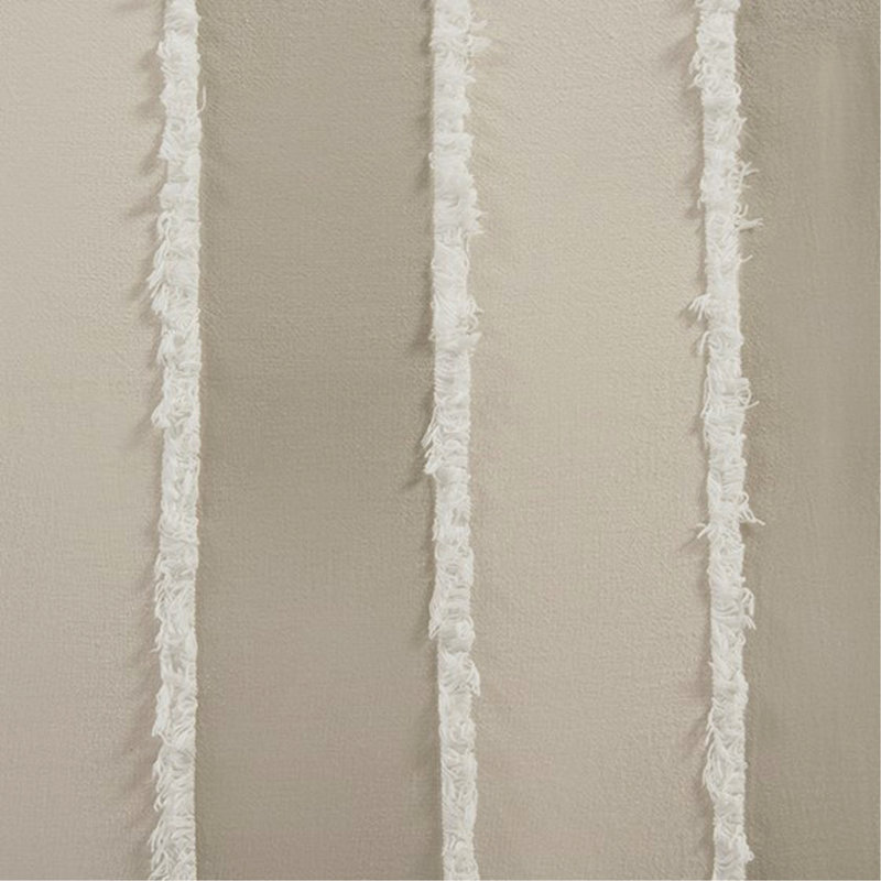 Ensemble de housse de couette en coton 3 pièces, Beige, Housse de couette double et 2 taies décoratives