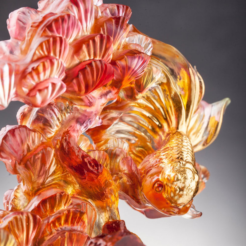 Fortune Fish Handmade Glass Decorative Object