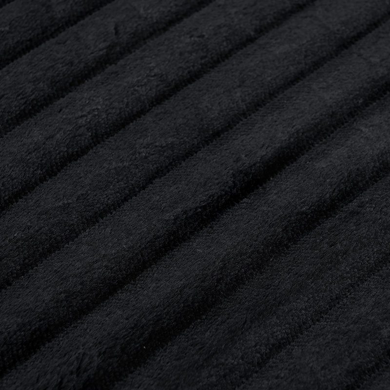 Canapé modulaire polyvalent avec fonction de lit transformable et confort en velours côtelé, Noir