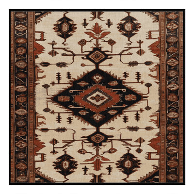 Machine Washable Persian Brown Area Rug