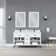 Kesia 60'' Double Bathroom Vanity with Cultured Marble Top with Mirror