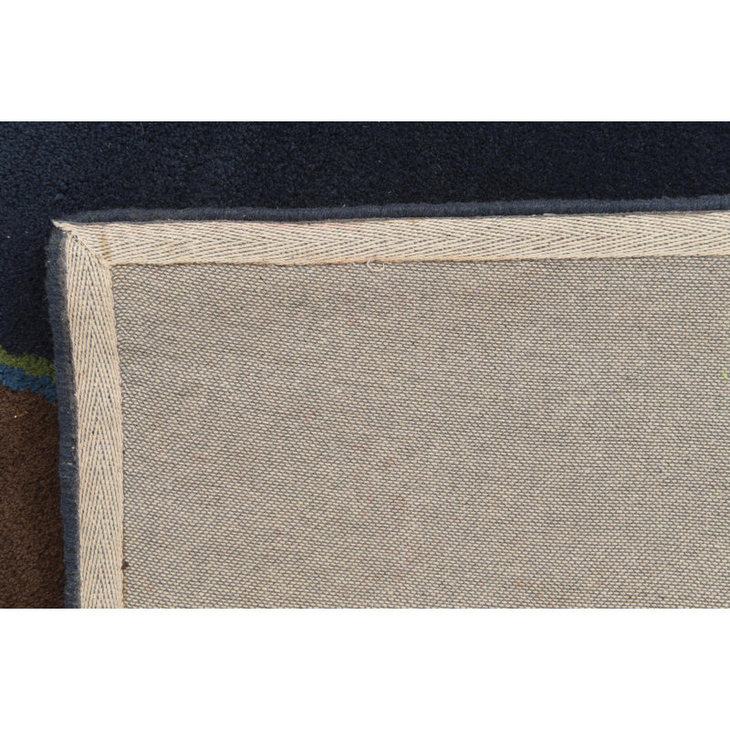 Square Parris Navy Blue Rug