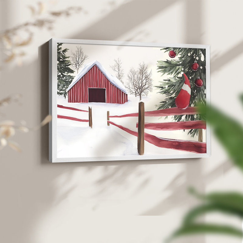 Art de Noël - DLxxv - reproduction encadrée, H 16 po x l 20 po, Blanc