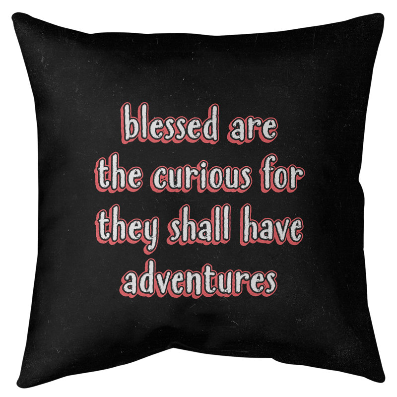 Coussin de sol curiosité inspirant, H 28 po x l 28 po, Rouge