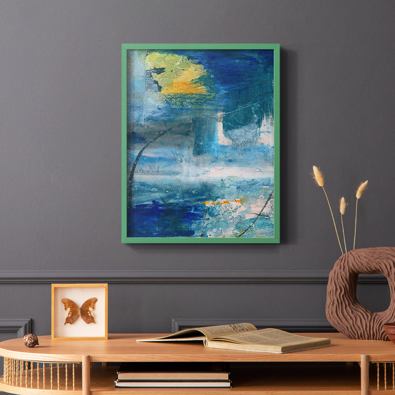 «Spring Winds I», reproduction encadrée - bois massif, Vert, H 10 po x l 8 po