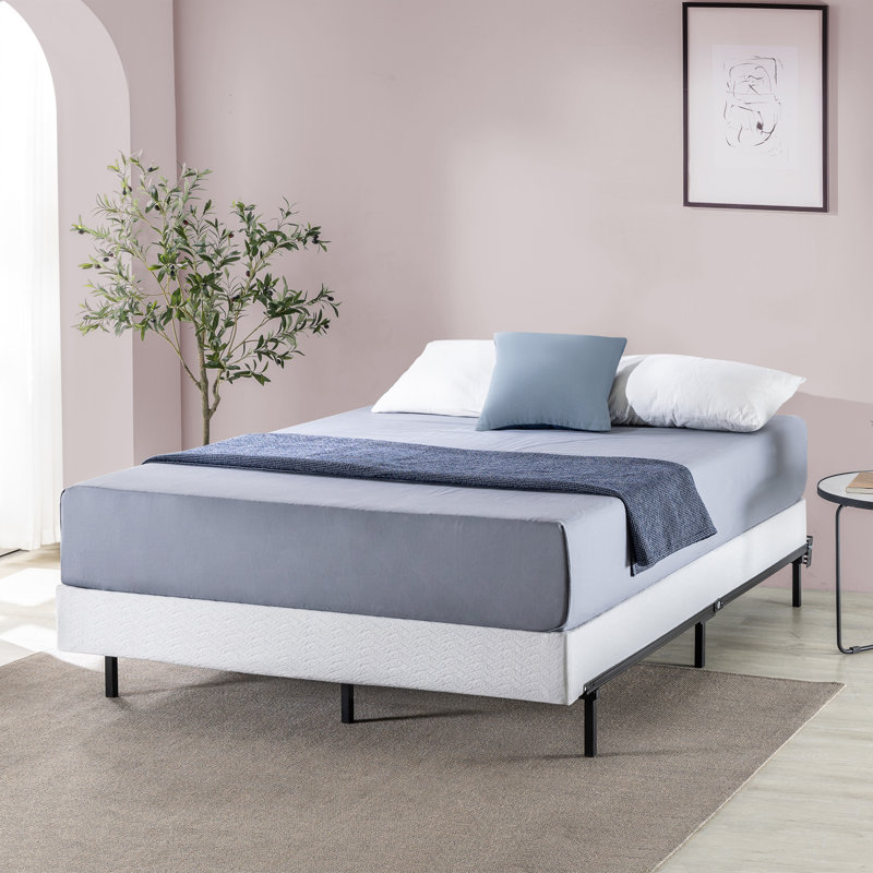 7" Steel Bed Frame - Sleep by Wayfair™, Queen, Black