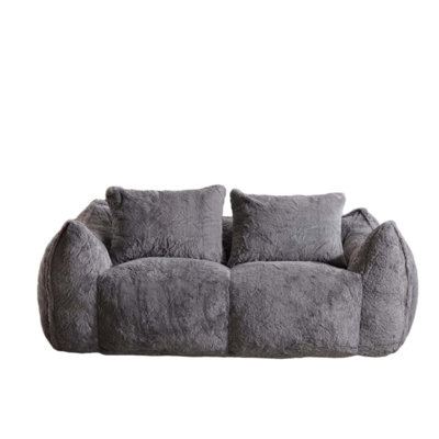 Ultra Soft and Cozy Giant Bean Bag Couch for Adults, Ideal for Relaxing with Family, Friends or Pets in Indoor Spaces by Wrought Studio