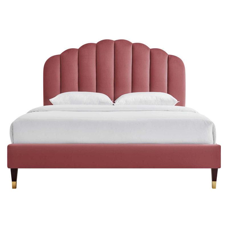 Modway Daisy Platform, Queen (U.S. Standard), Dusty Rose