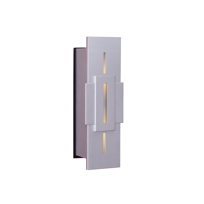 Bouton tactile lumineux empilé, Nickel brossé