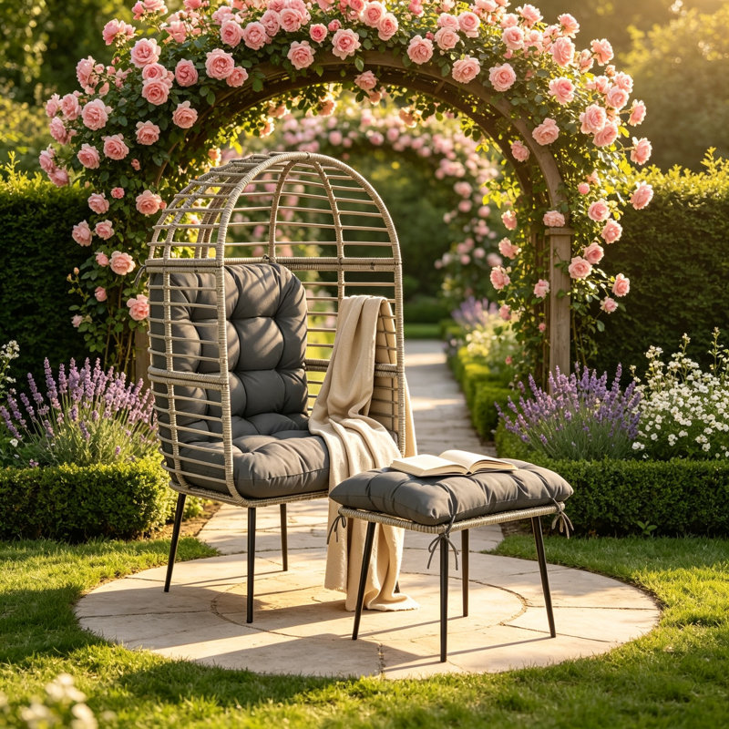 Outdoor Bench, Light Grey