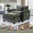 Chenille Oversized Chair With Ottoman - 43" W Comfy Accent Chair, Single Sofa Chair, Large Upholster-1946336170