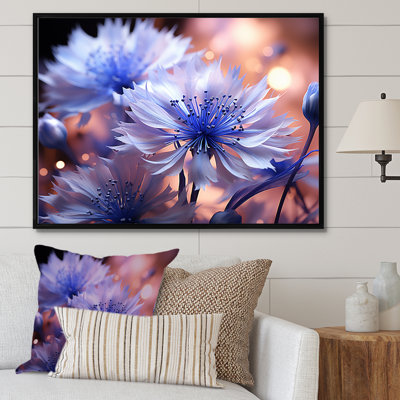 «Dreamy Mauve Cornflowers Impression II», impressions sur toile