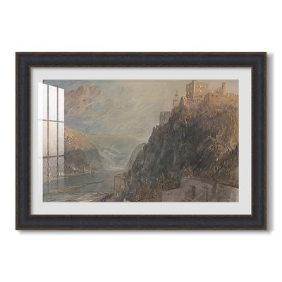 Rheinfels Looking to Katz and Gourhausen, 1817-J.M.W. Turner-Custom Framed Canvas