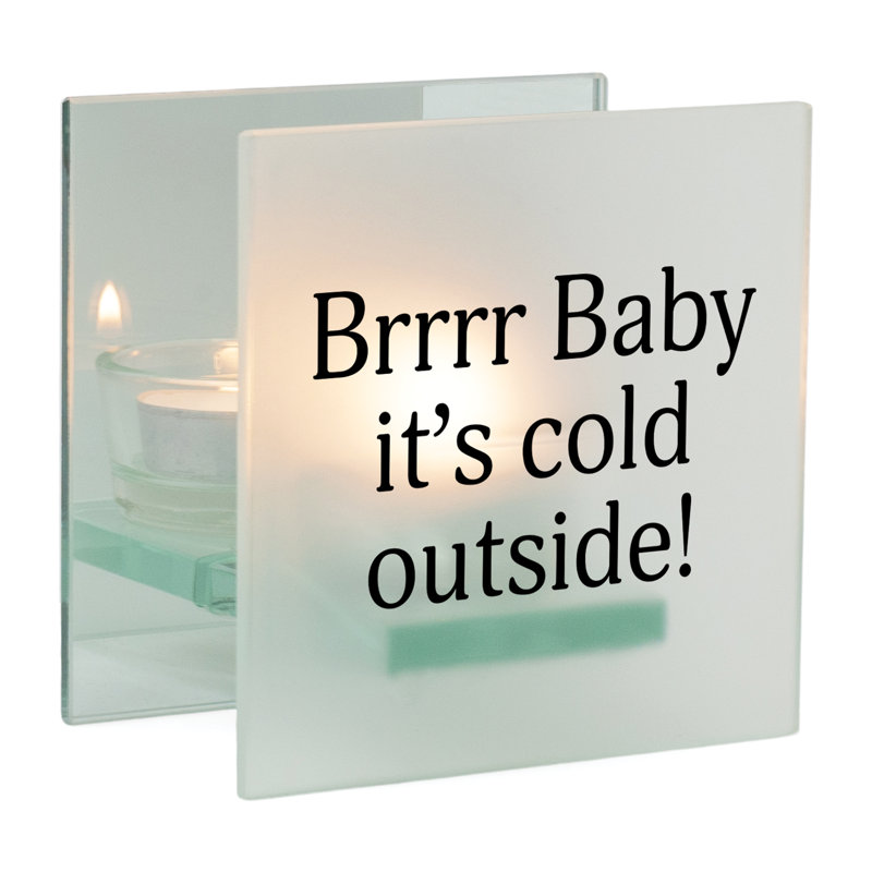 Photophore en verre 4 po avec bougie inclus