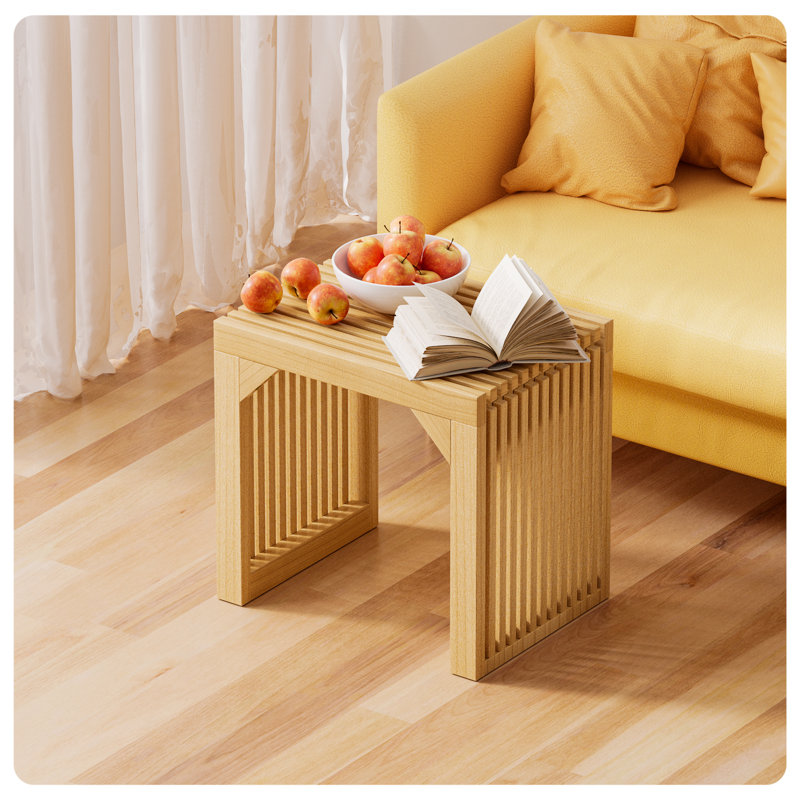 Banc en bois massif, H 16,92 po x l 17,72 po x P 12,99 po