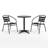 Moraal Round Aluminum Indoor-Outdoor Table Set with 2 Slat Back Chairs-795904945-728214426