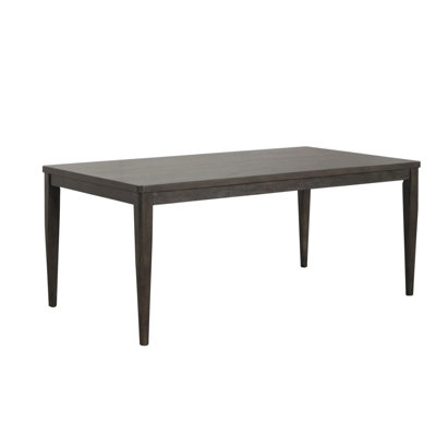 Oline Dining Table, Dark Walnut Brown Wood, Rectangular 72 Inch Top