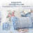 Blue Floral Bedding Sets, Queen Microfiber Comforter, Ruffled Farmhouse
