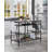 Rustic Oak & Black Finish Kitchen Island
