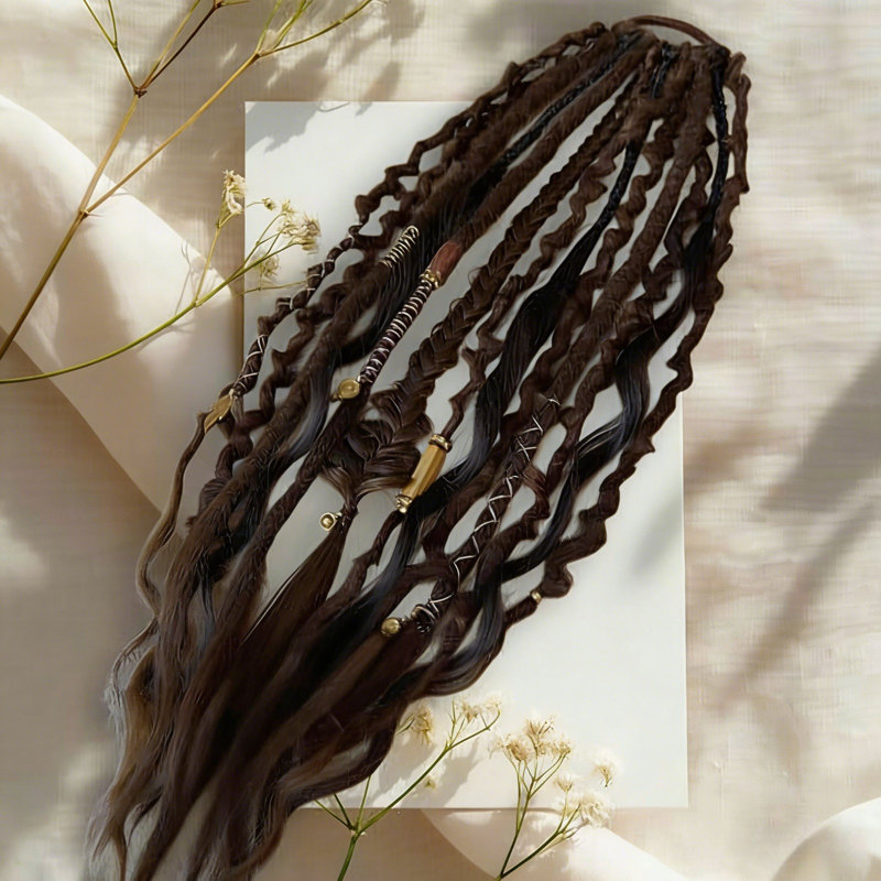 Elastic Dirty Braid Ponytail