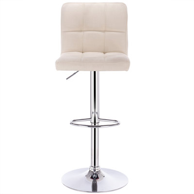 Dequincy Swivel Upholstered Adjustable Height Counter Stool with Metal Frame