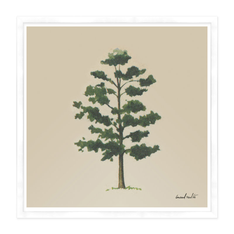 Single Tree Print, White