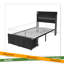 Cadres de lit simple avec tête de lit, cadres de lit simple avec tiroirs de rangement, lit simple, cadre de lit plateforme en métal noir, cadre de lit simple, aucun sommier nécessaire