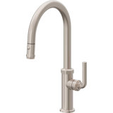 Descanso Kitchen Pull-Down Faucet with Button Sprayer - High Arc Spout