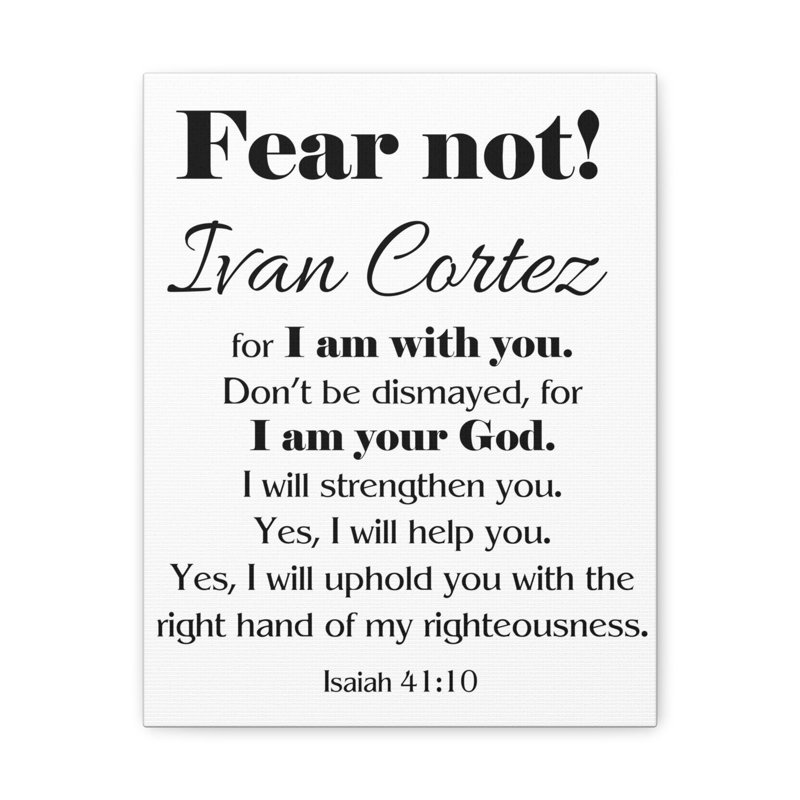 Fear Not Isaiah 1 Piece Wall Art on Canvas, 24cm H x 18cm W x 1.25cm D