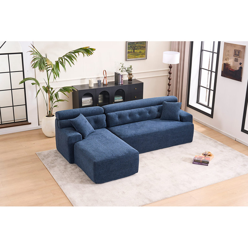 Compression Sofa, Combining Chaise Longue With 2 Pillows
