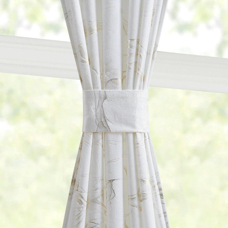 Paire de rideaux obscurcissant Makayley, L 50 po x L 72 po, Blanc