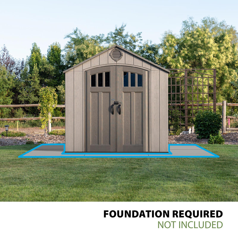 8 Ft. x 7.5 Ft. High-Density Polyethylene (Plastic) Steel Reinforced Outdoor Storage Shed