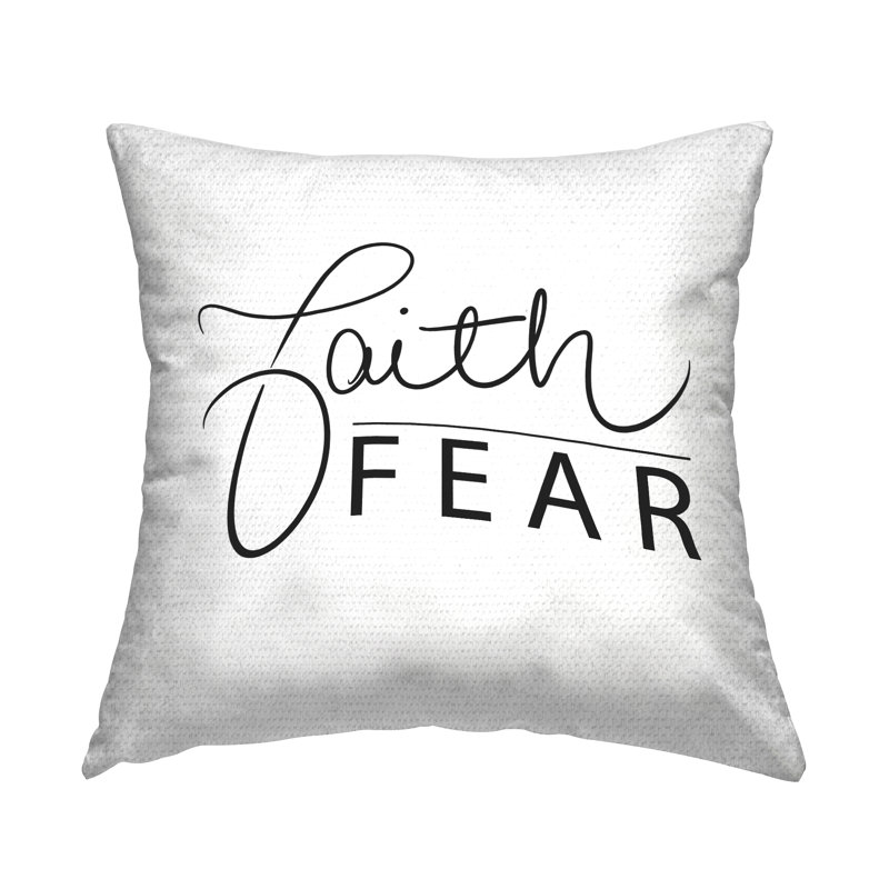 Coussin extérieur Faith Over Fear Motto