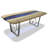 Walnut Metal Base Dining Table-1074362693