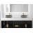 Modern Luxury Wall-mounted Vanity With 60" Solid Surface Top And Round With Rim Glass Vessel Sink-103232967