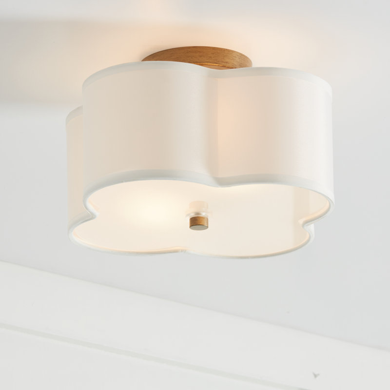 Plafonnier semi-encastré géométrique de style unique et audacieux Tangela, H 7,25 po x l 12 po
