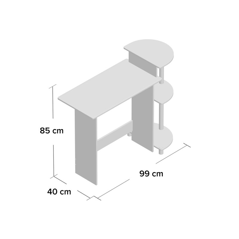 Eleonore Computer Desk, Espresso / Black