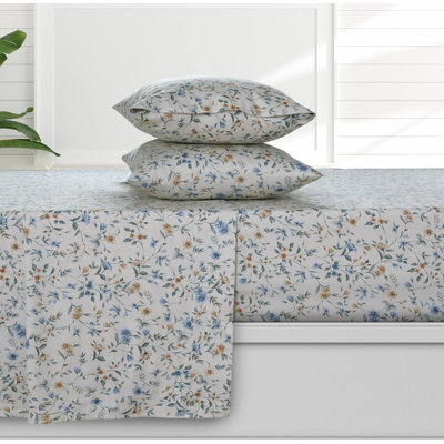 Sateen Floral Sheet Set