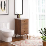 Krouse 18'' Single Bathroom Vanity with Marble Top