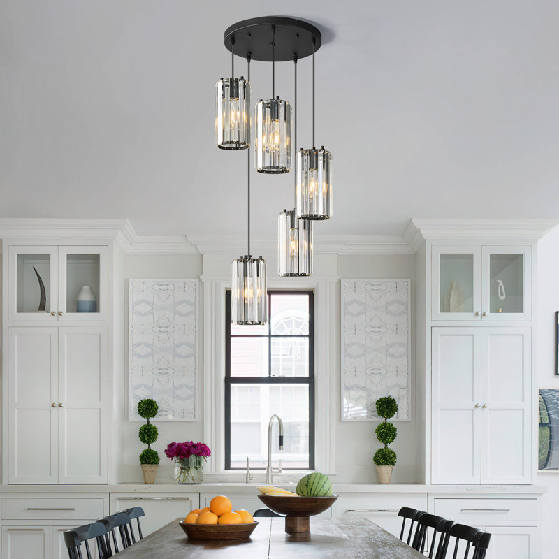 Pendant Lighting Modern Pendant Light, Mini Crystal Chandeliers Adjustable Pendant Light Fixture For Kitchen Island Dinning Room Corridor Bedroom