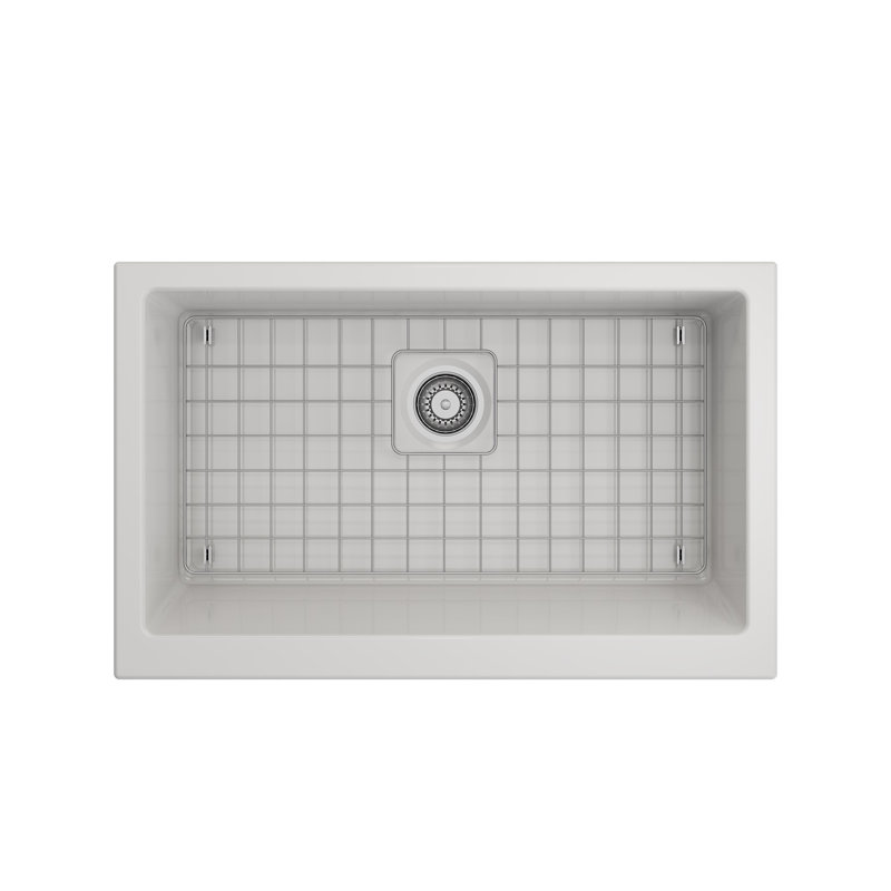 Nuova Pro 34'' L Single Basin Kitchen Sink, White